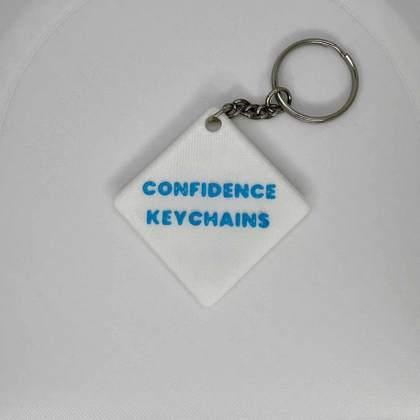 White & Blue- Daily Confidence Challenge Keychain