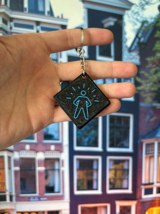 Black & Blue- Daily Confidence Challenge Keychain