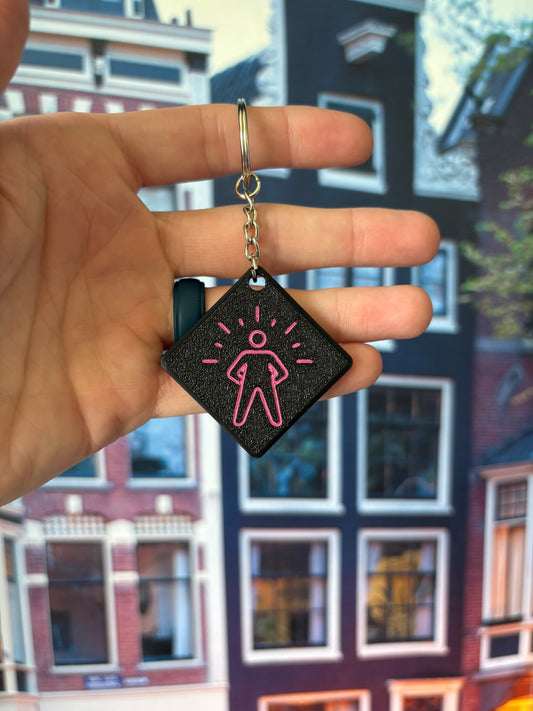 Black & Pink- Daily Confidence Challenge Keychain