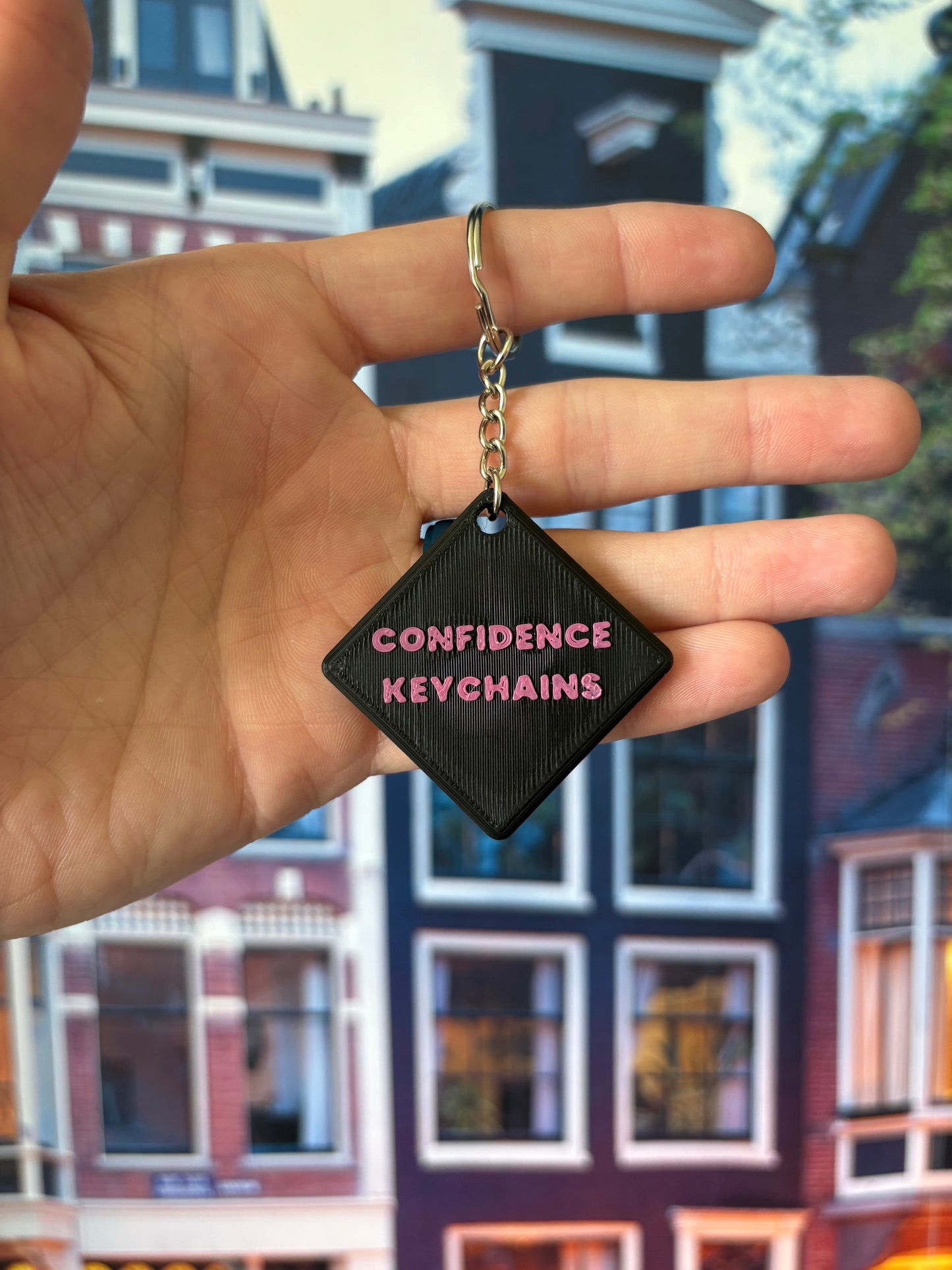 Black & Pink- Daily Confidence Challenge Keychain