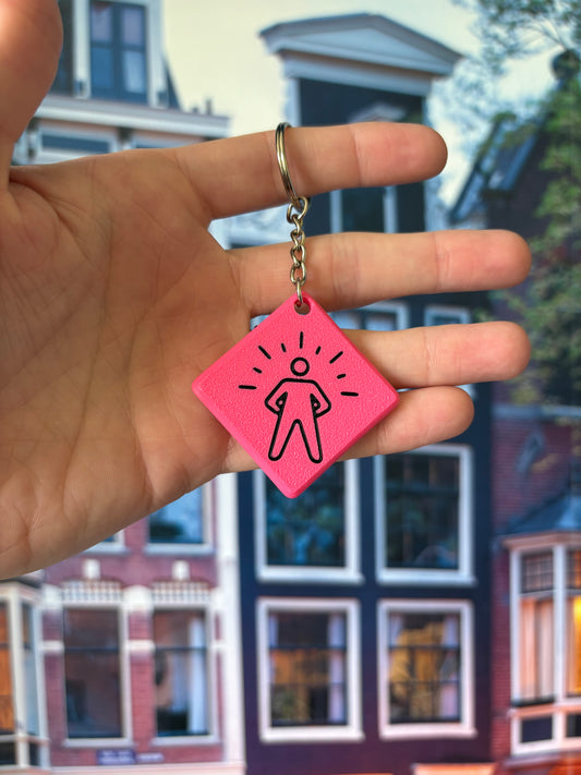 Pink & Black- Daily Confidence Challenge Keychain