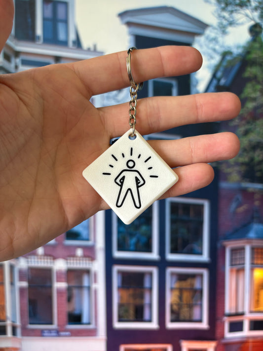 White & Black- Daily Confidence Challenge Keychain