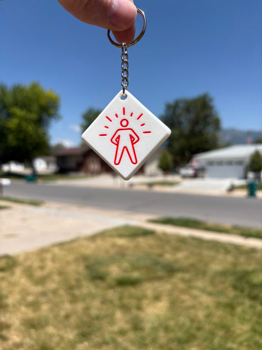 Red White & Bold- Daily Confidence Challenge Keychain
