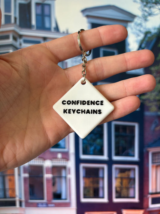 White & Black- Daily Confidence Challenge Keychain